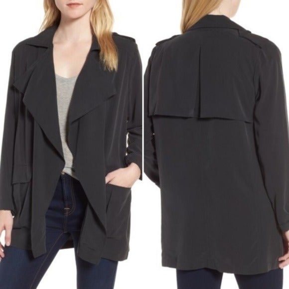 SOLD OUT!!🥰Trouve Drape Front Military Jacket - Picture 3 of 3